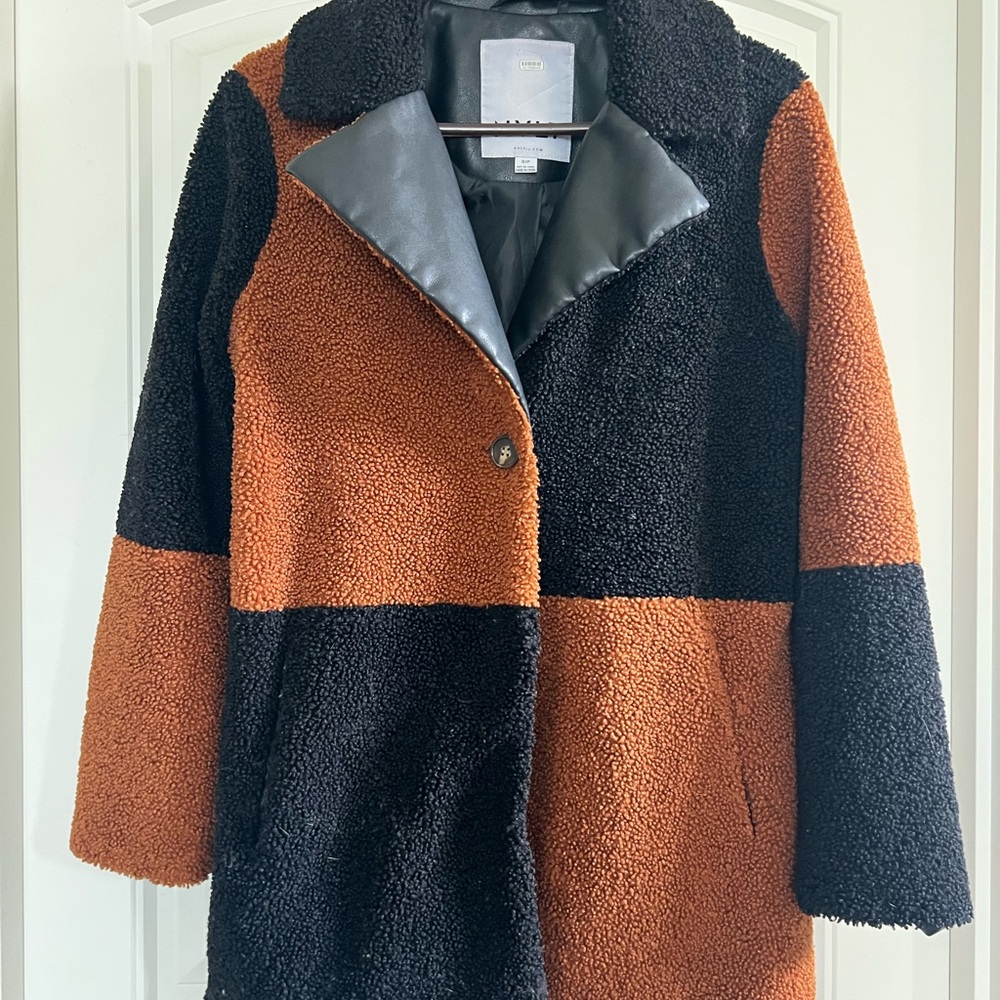 NVLT Black and Brown Teddy Jacket